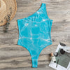 Pool Water Surface Print One Shoulder Bodysuit