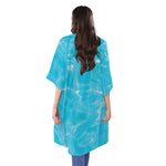 Pool Water Surface Print Open Front Beach Cover Up