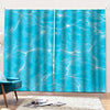 Pool Water Surface Print Pencil Pleat Curtains