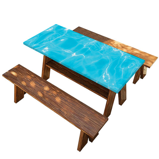 Pool Water Surface Print Picnic Table Cover