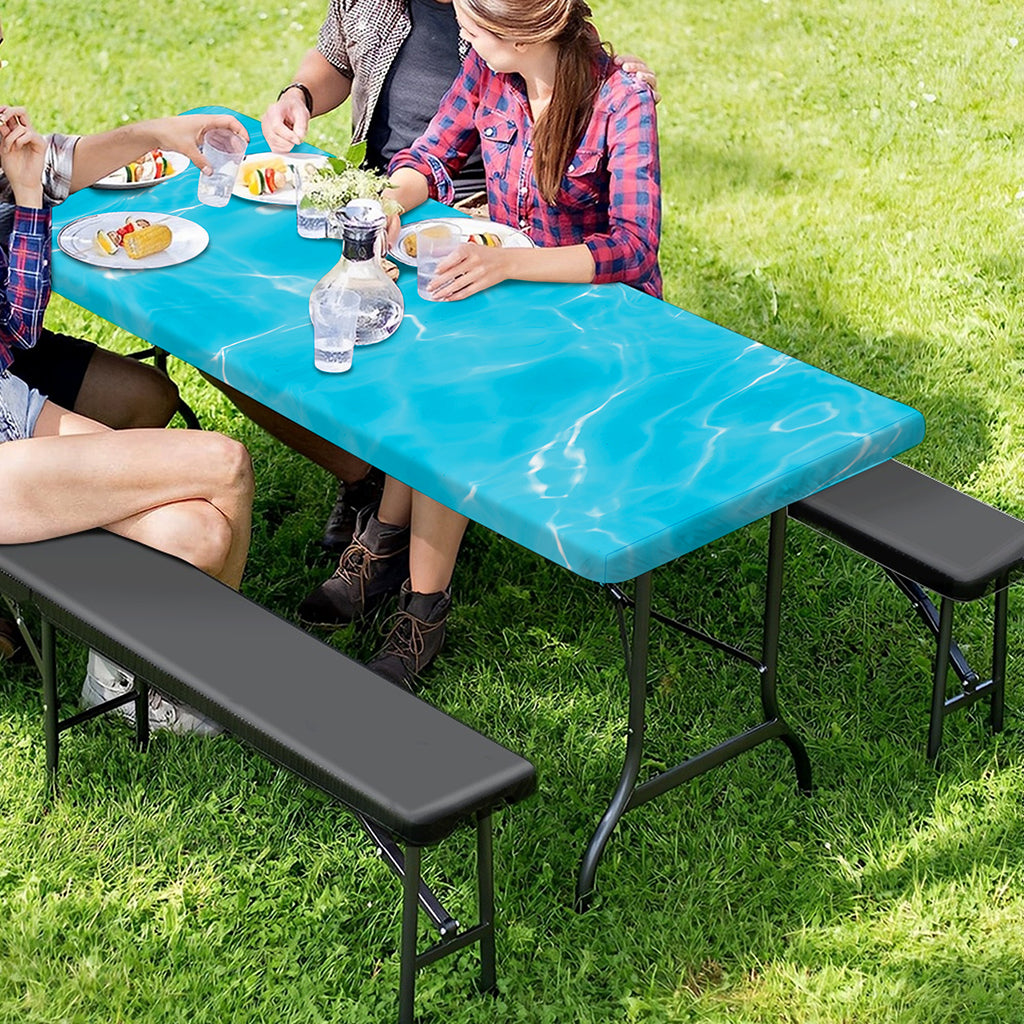 Pool Water Surface Print Picnic Table Cover