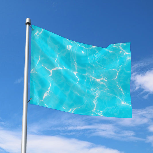 Pool Water Surface Print Polyester Flag