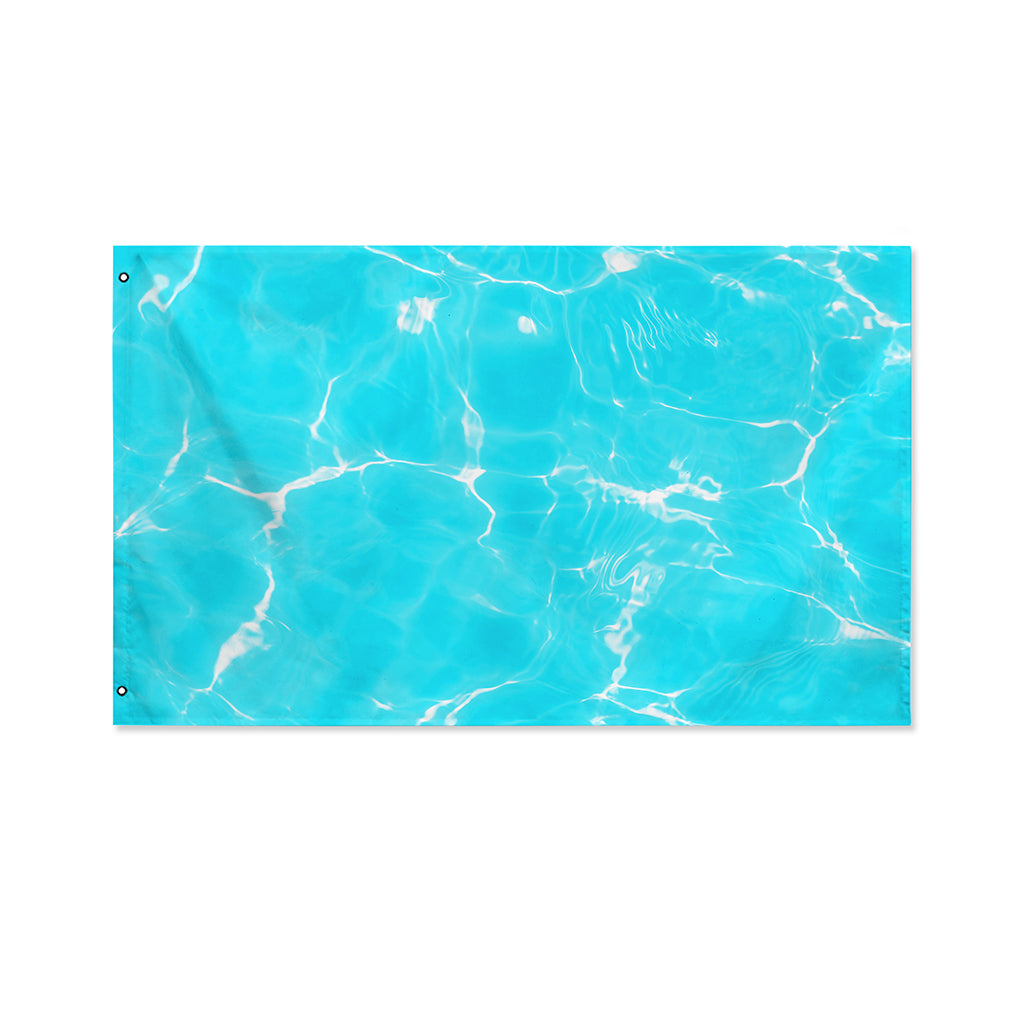 Pool Water Surface Print Polyester Flag