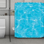 Pool Water Surface Print Polyester Shower Curtain