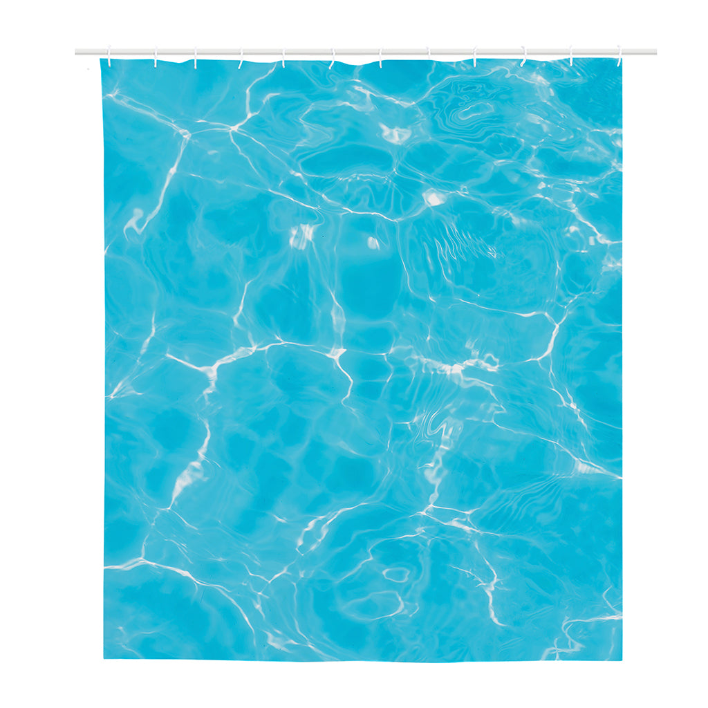 Pool Water Surface Print Polyester Shower Curtain