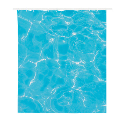 Pool Water Surface Print Polyester Shower Curtain