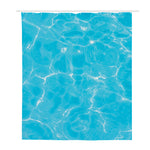 Pool Water Surface Print Polyester Shower Curtain