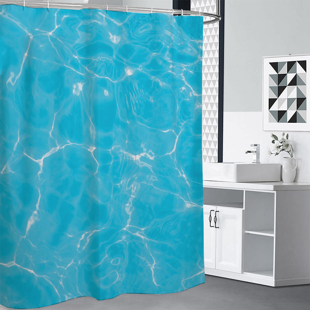 Pool Water Surface Print Premium Shower Curtain