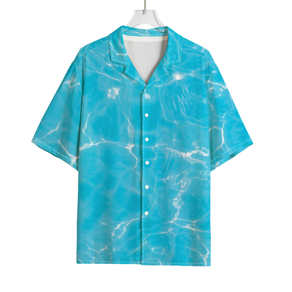 Pool Water Surface Print Rayon Hawaiian Shirt