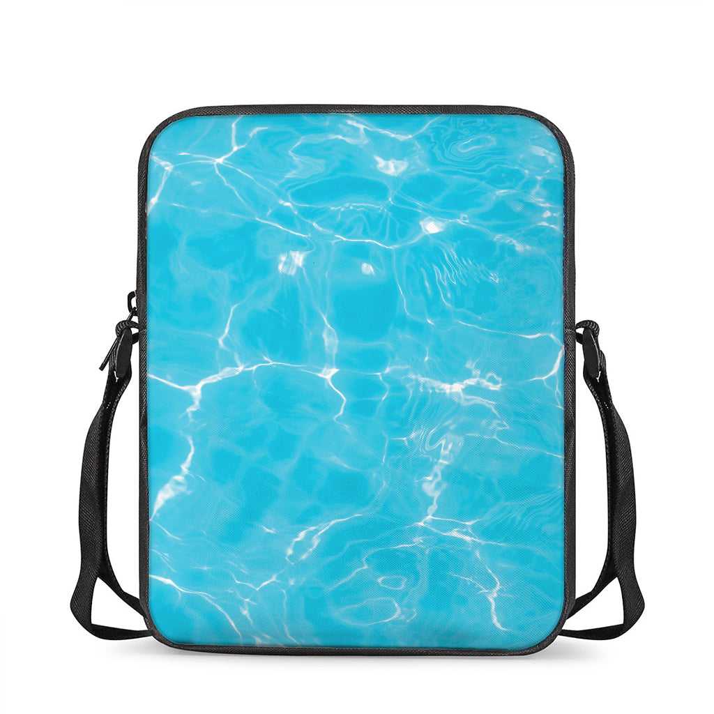 Pool Water Surface Print Rectangular Crossbody Bag