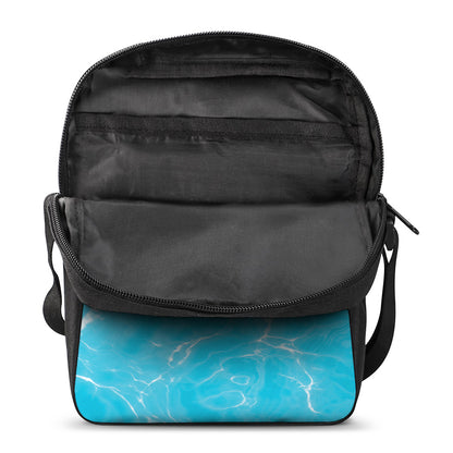 Pool Water Surface Print Rectangular Crossbody Bag