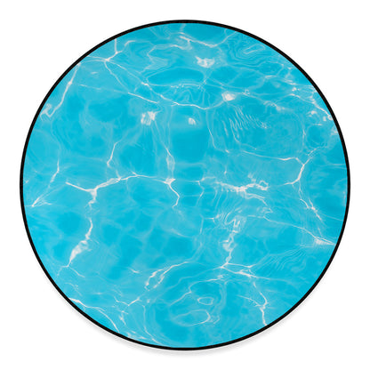 Pool Water Surface Print Round Floor Mat