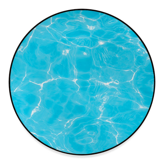 Pool Water Surface Print Round Floor Mat