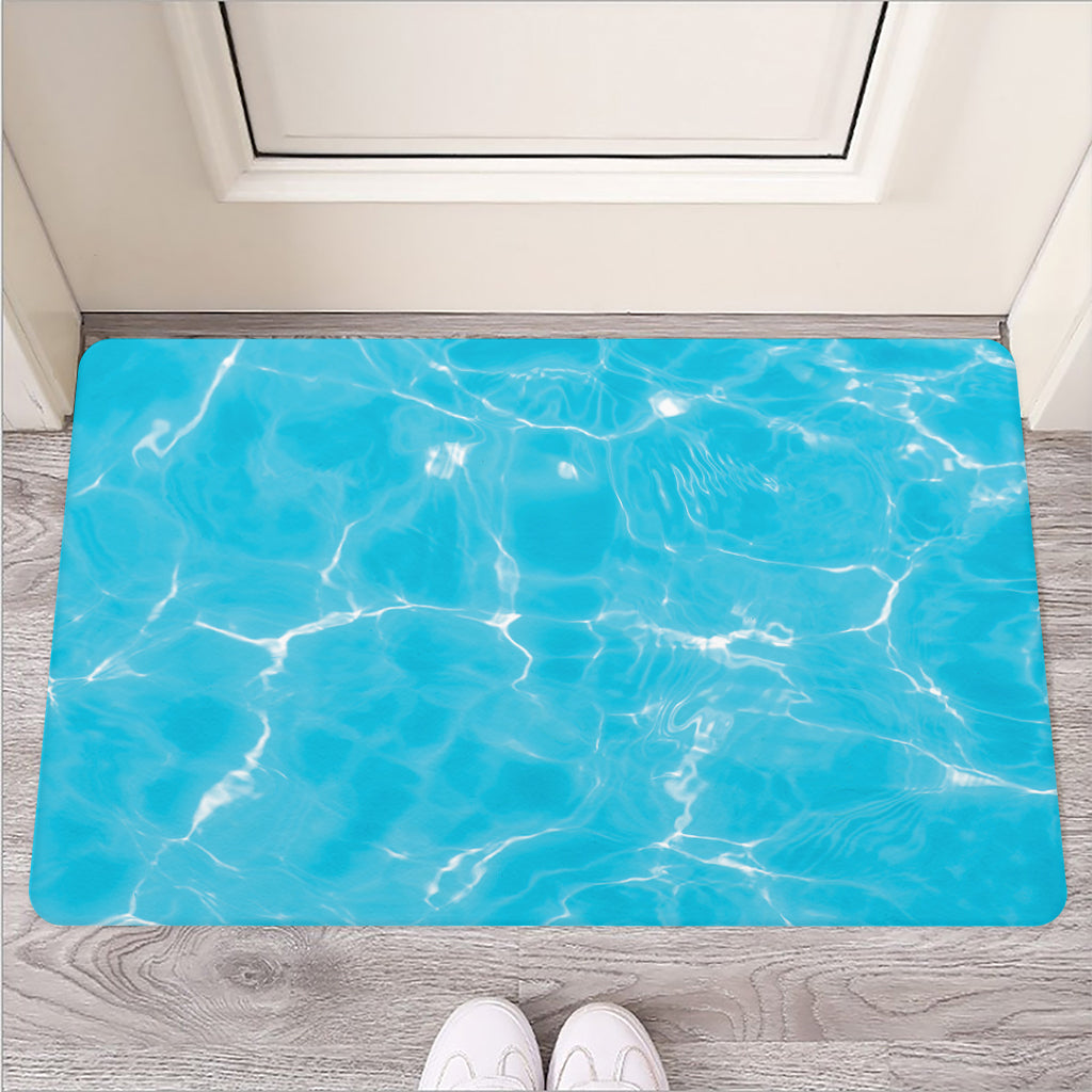 Pool Water Surface Print Rubber Doormat
