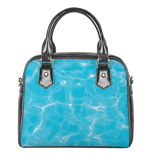 Pool Water Surface Print Shoulder Handbag