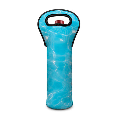Pool Water Surface Print Single Neoprene Wine Tote