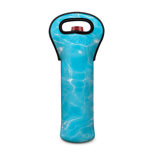 Pool Water Surface Print Single Neoprene Wine Tote
