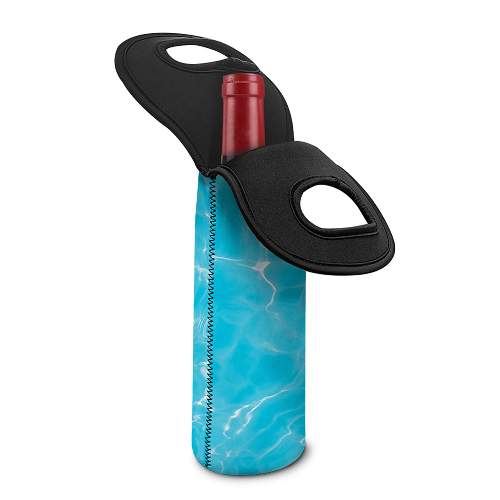 Pool Water Surface Print Single Neoprene Wine Tote