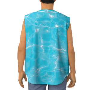 Pool Water Surface Print Sleeveless Baseball Jersey