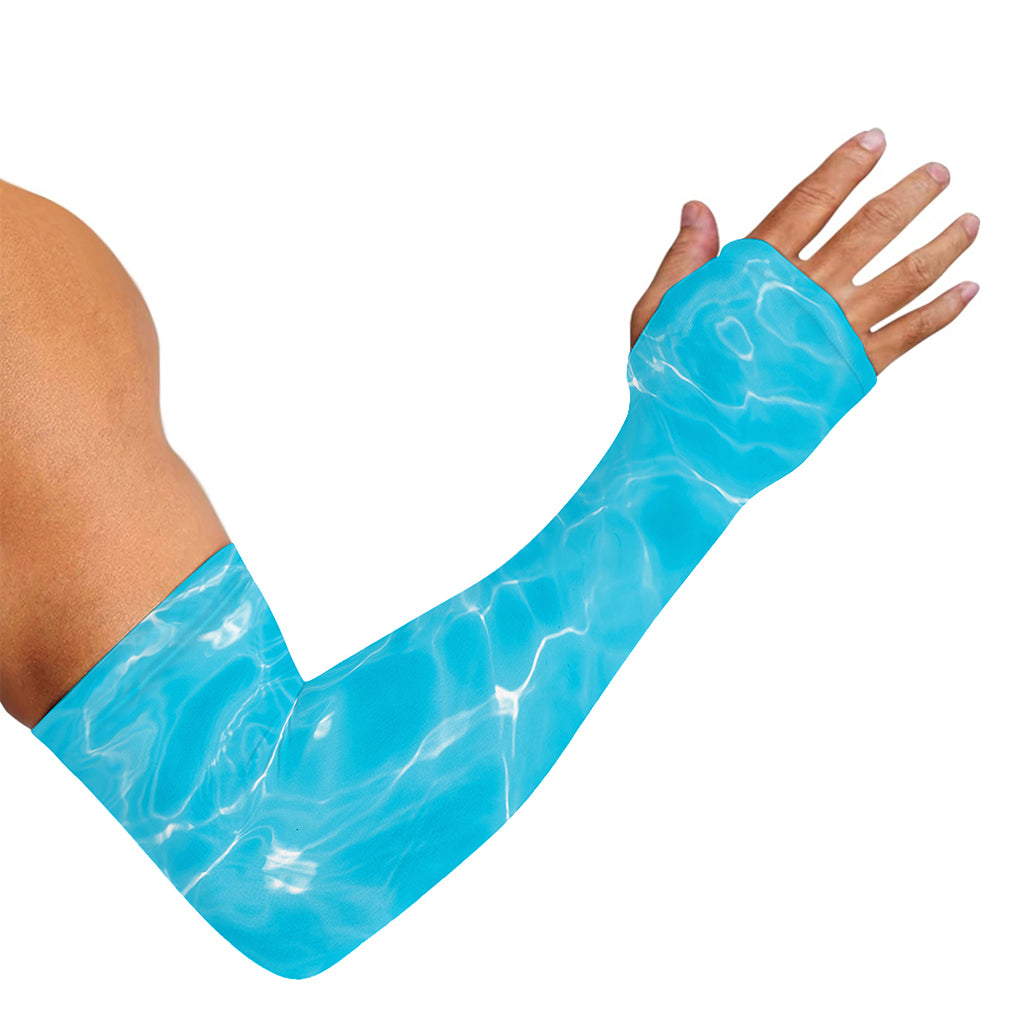 Pool Water Surface Print Sun Protection Arm Sleeves