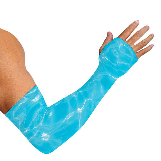 Pool Water Surface Print Sun Protection Arm Sleeves