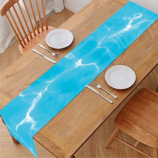 Pool Water Surface Print Table Runner