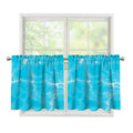 Pool Water Surface Print Tier Curtains