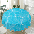 Pool Water Surface Print Waterproof Round Tablecloth