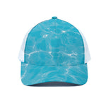 Pool Water Surface Print White Mesh Trucker Cap