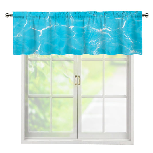 Pool Water Surface Print Window Valance