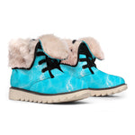 Pool Water Surface Print Winter Boots