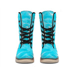 Pool Water Surface Print Winter Boots