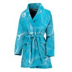 Pool Water Surface Print Women's Bathrobe
