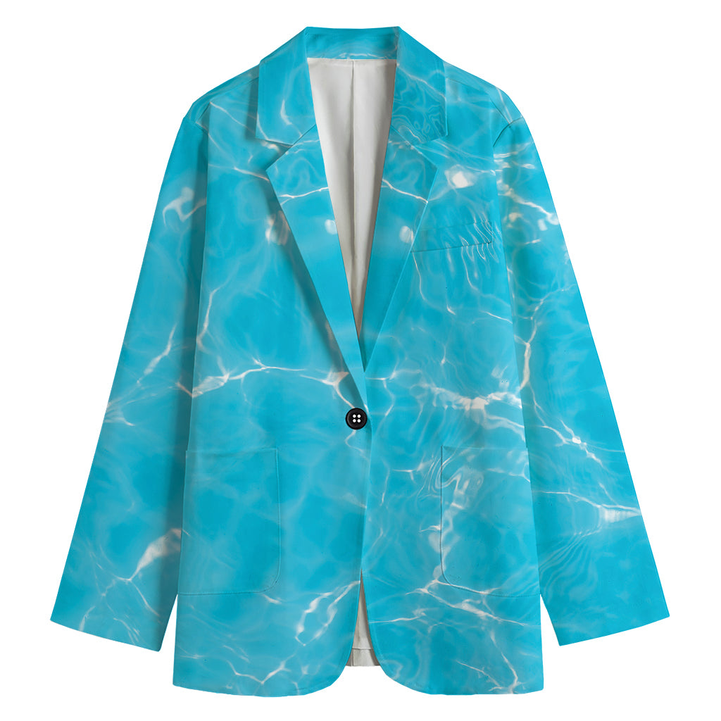 Pool Water Surface Print Women's Blazer