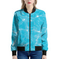 Pool Water Surface Print Women's Bomber Jacket