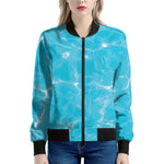 Pool Water Surface Print Women's Bomber Jacket