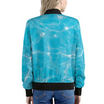 Pool Water Surface Print Women's Bomber Jacket