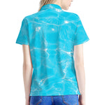 Pool Water Surface Print Women's Polo Shirt