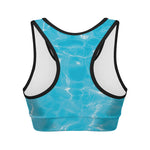 Pool Water Surface Print Women's Sports Bra