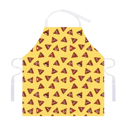 Poop Emoji Pattern Print Adjustable Apron
