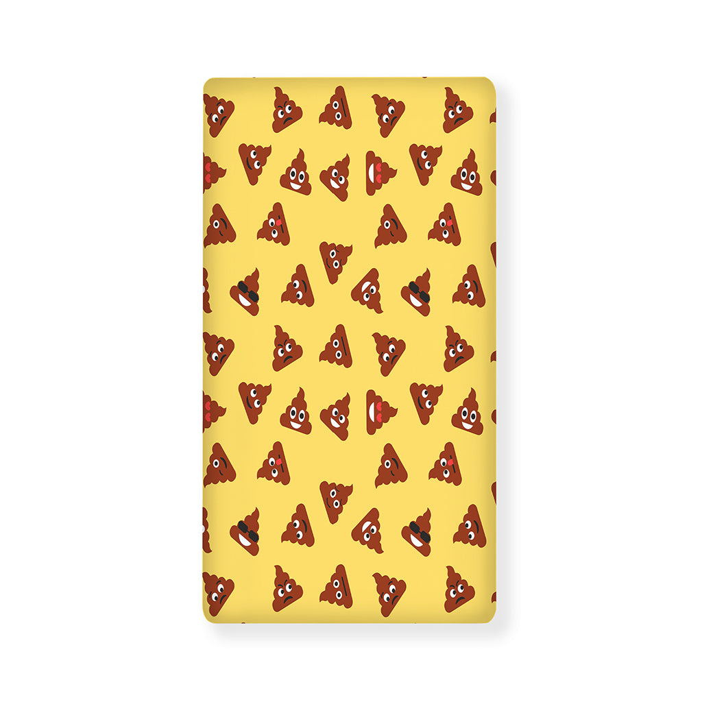 Poop Emoji Pattern Print Baby Crib Sheet