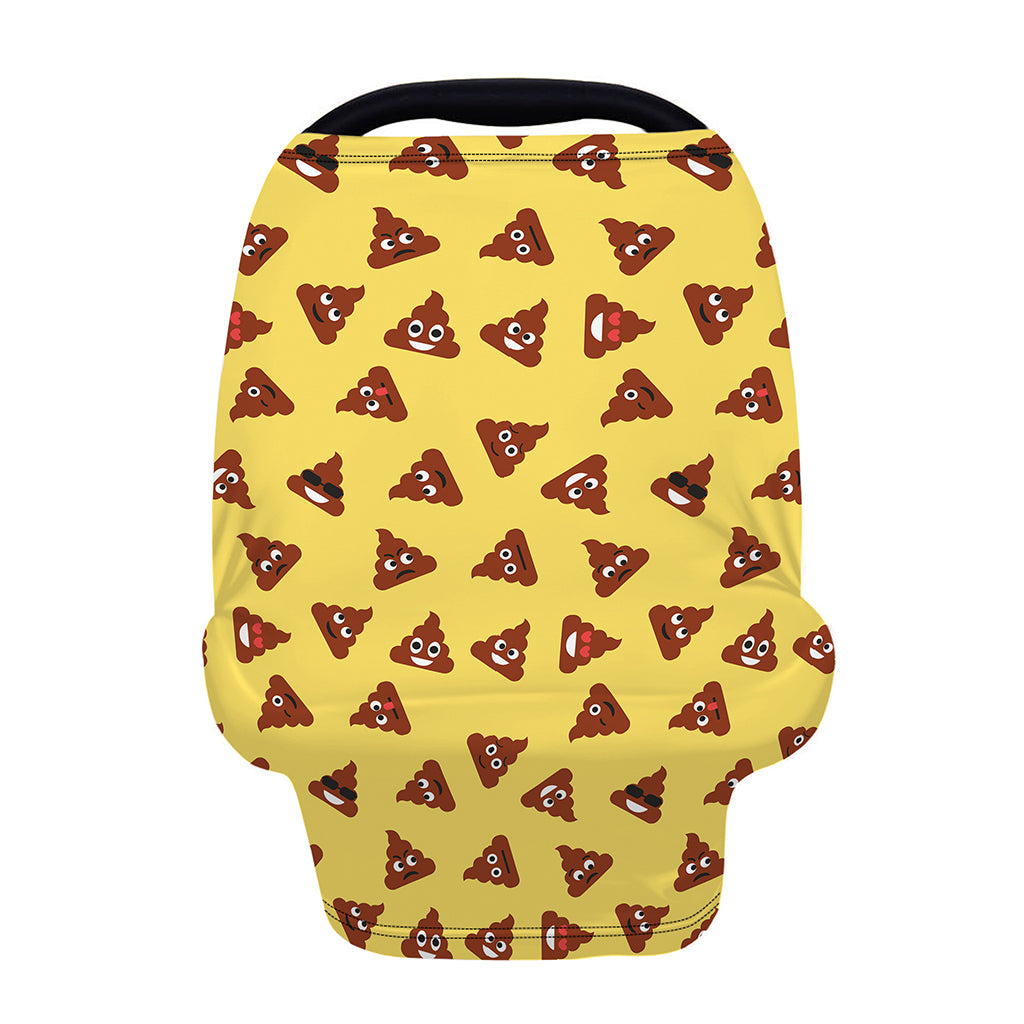 Poop Emoji Pattern Print Baby Seat Cover