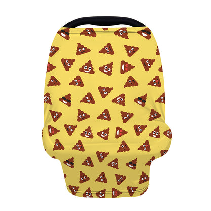 Poop Emoji Pattern Print Baby Seat Cover
