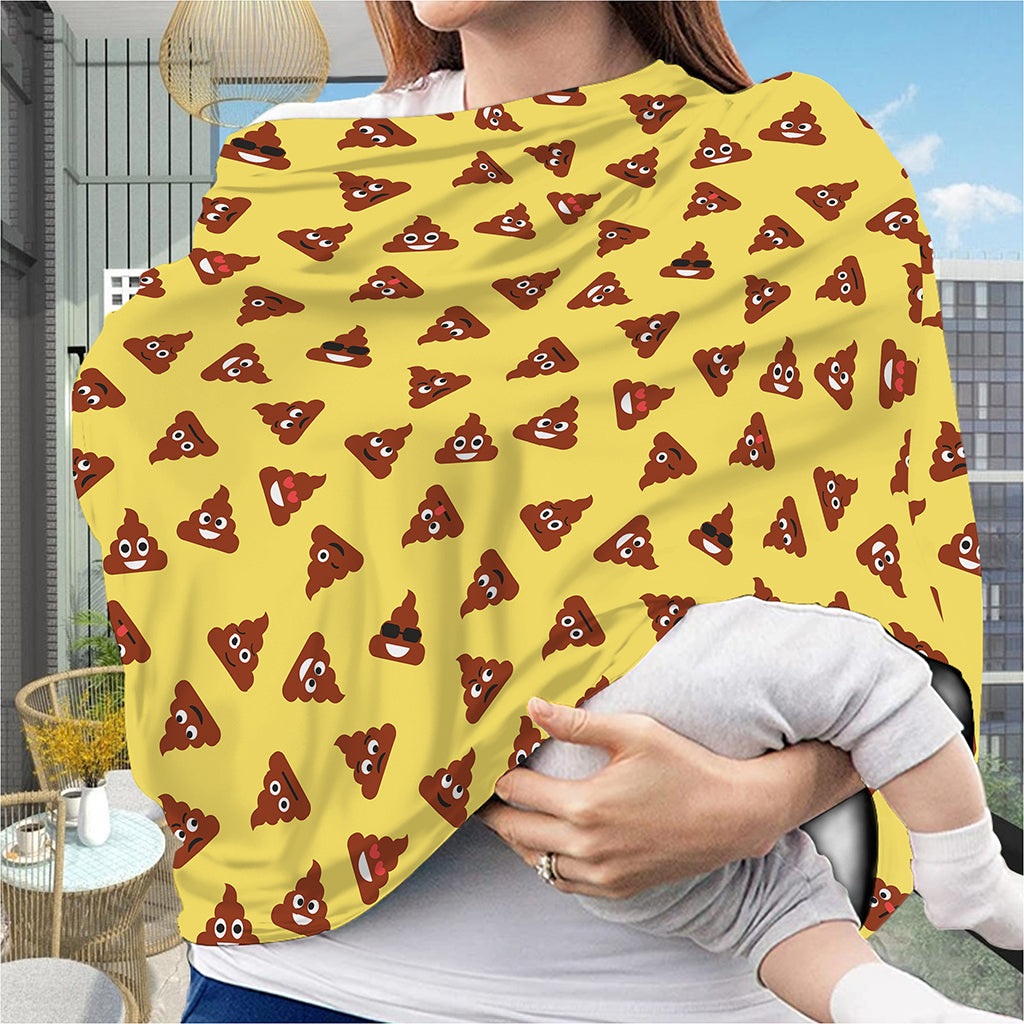 Poop Emoji Pattern Print Baby Seat Cover