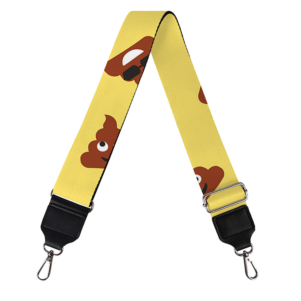 Poop Emoji Pattern Print Bag Strap