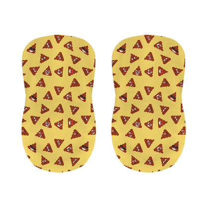 Poop Emoji Pattern Print Bar Stool Covers