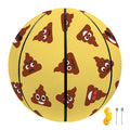 Poop Emoji Pattern Print Basketball