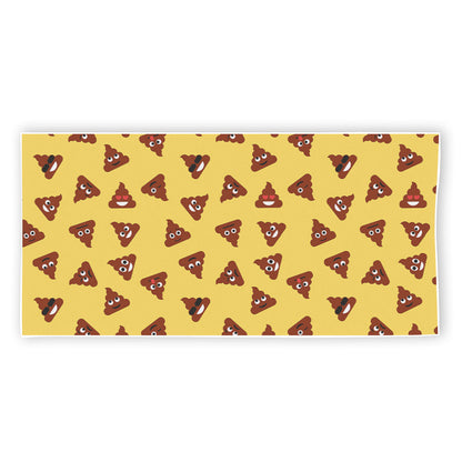 Poop Emoji Pattern Print Beach Towel