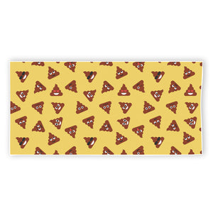 Poop Emoji Pattern Print Beach Towel