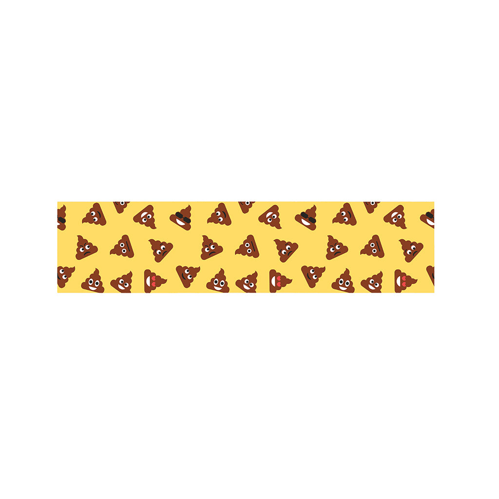 Poop Emoji Pattern Print Bed Runner